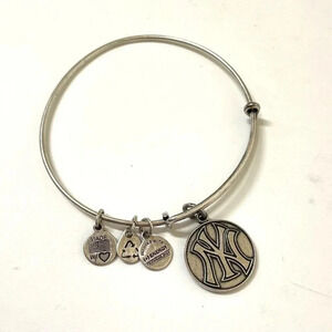 Alex and Ani + Energy New York Yankees Baseball Silver Bracelet